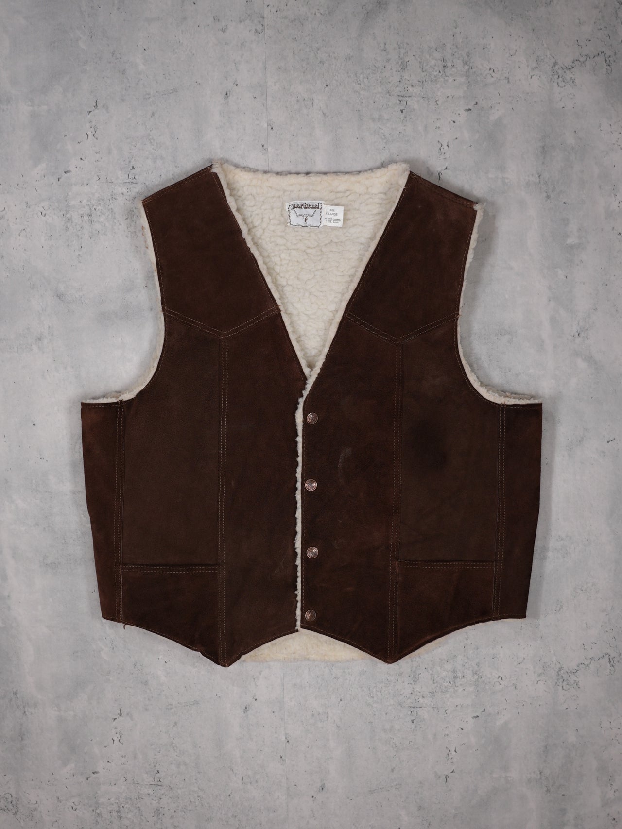 1980S - STEER BRAND SUEDE VEST