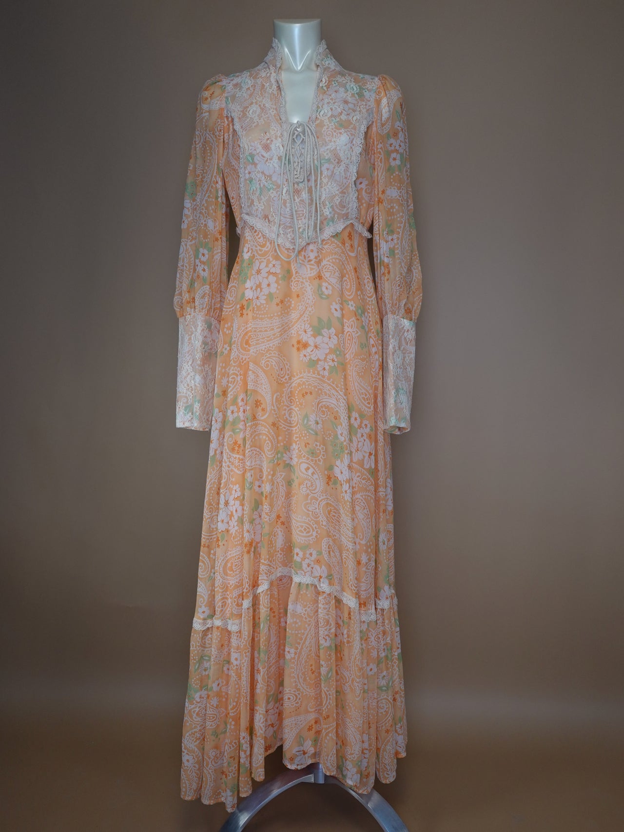 1970s - Gunne Sax Style Prairie Girl Dress