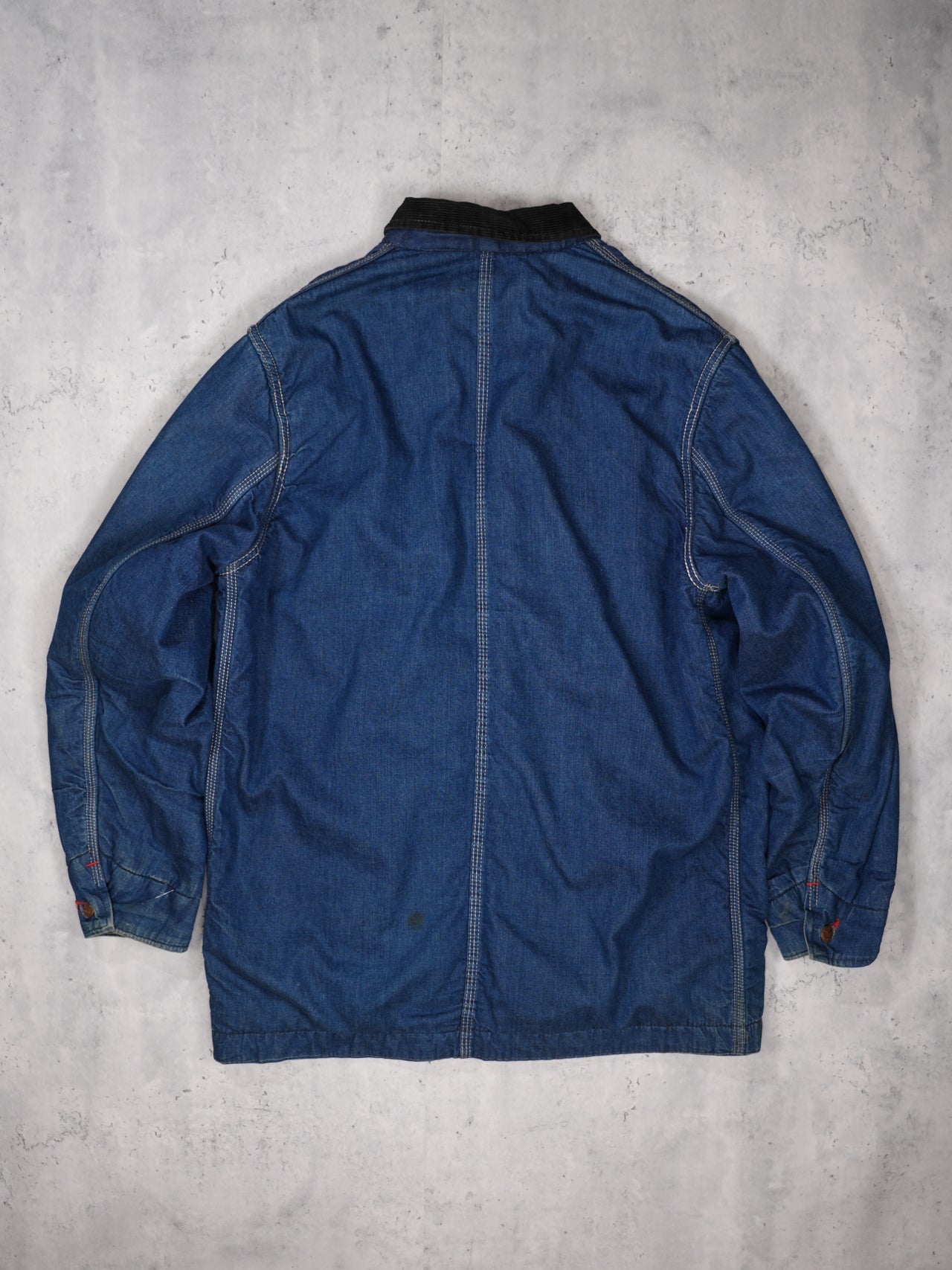 1950S- BIG MAC PENNYS UNION MADE BLANKET LINED DENIM CHORE JACKET