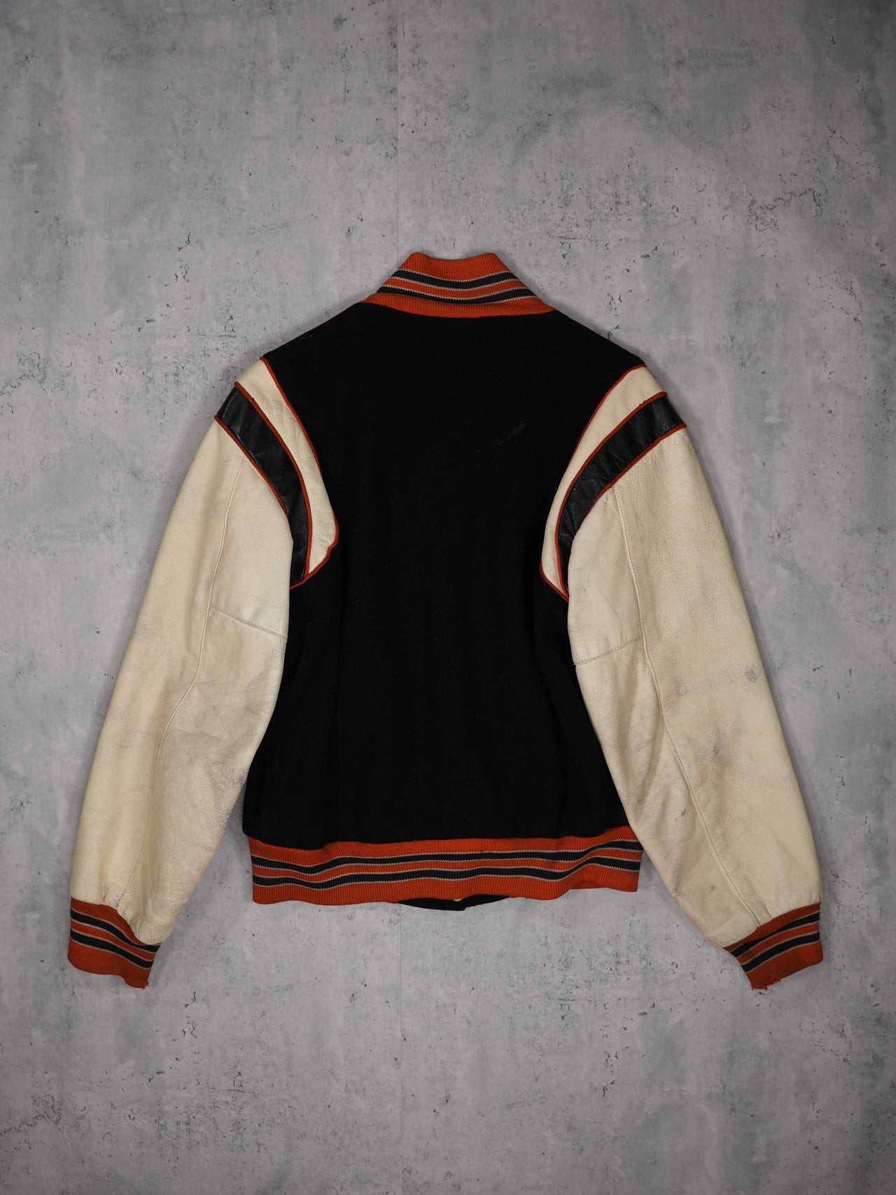 1960S - LEATHER/WOOL VARSITY JACKET