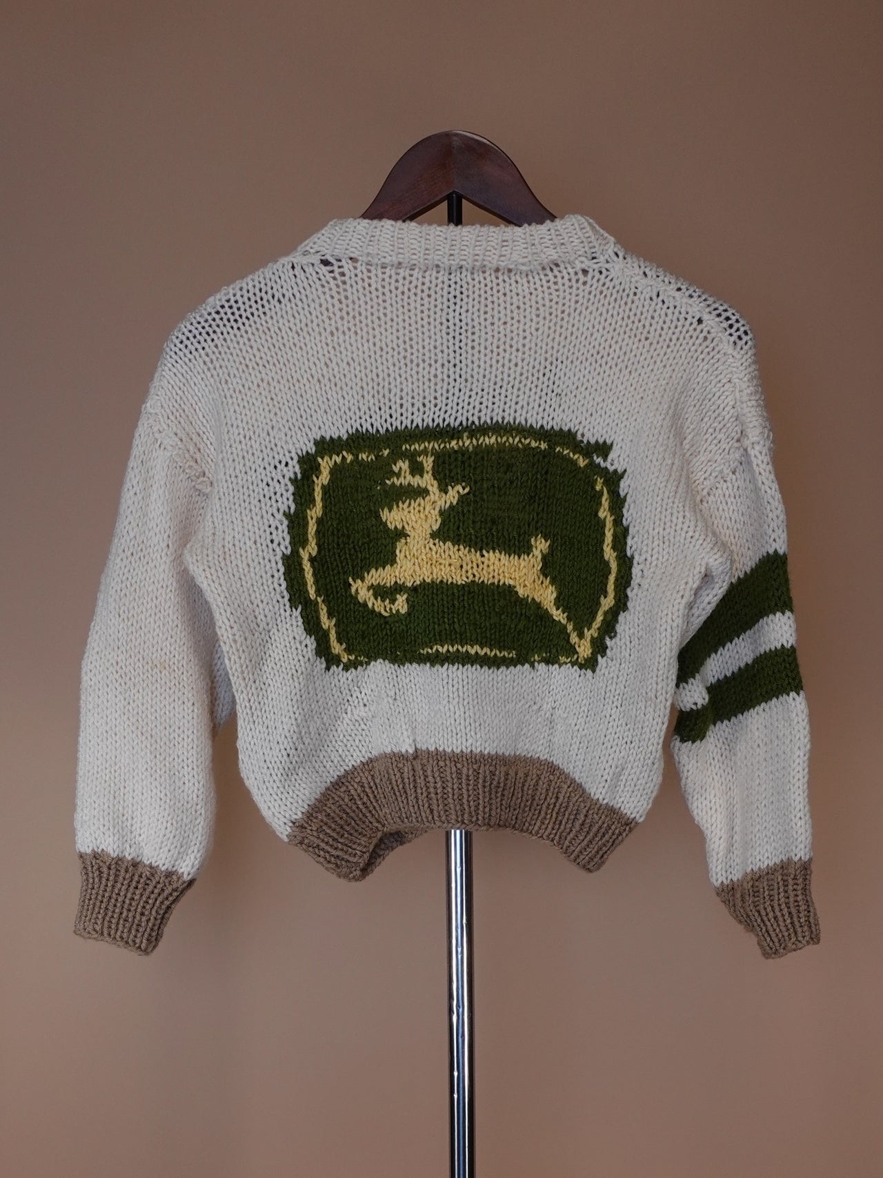 Vintage Handmade Petite John Deer Knit Sweater