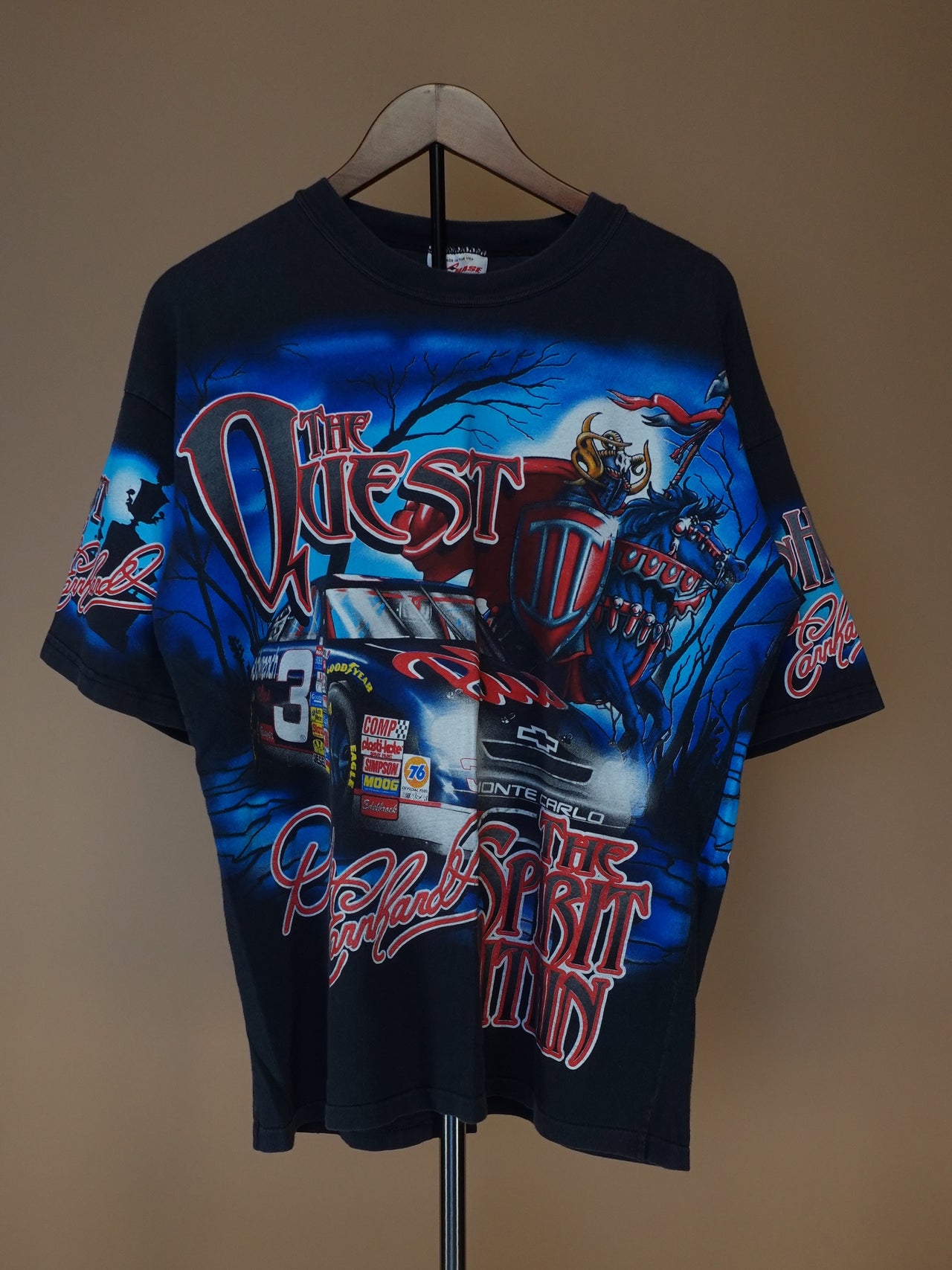 1990s - NASCAR Dale Earnhardt “the quest” All Over Print T-shirt