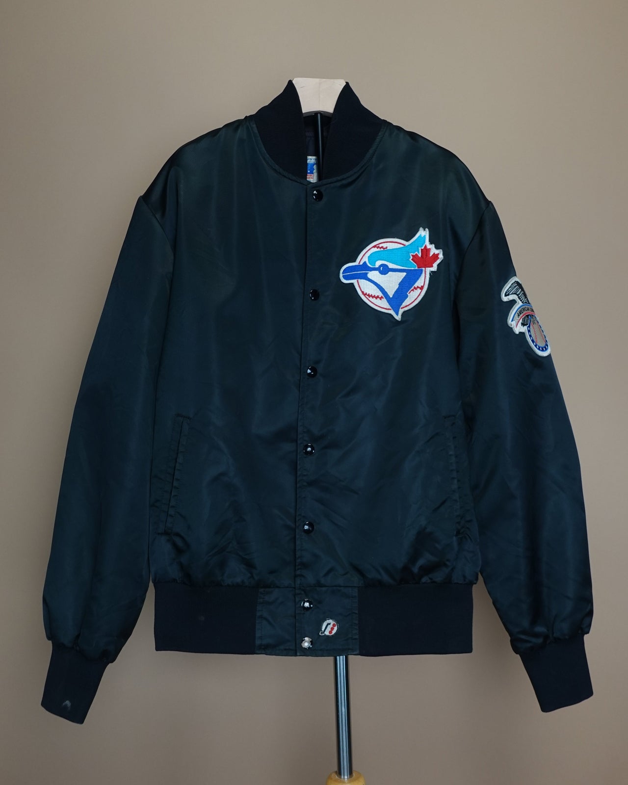 Vintage 1990s MLB Toronto Blue Jays Satin Jacket / Sportswear / Bomber