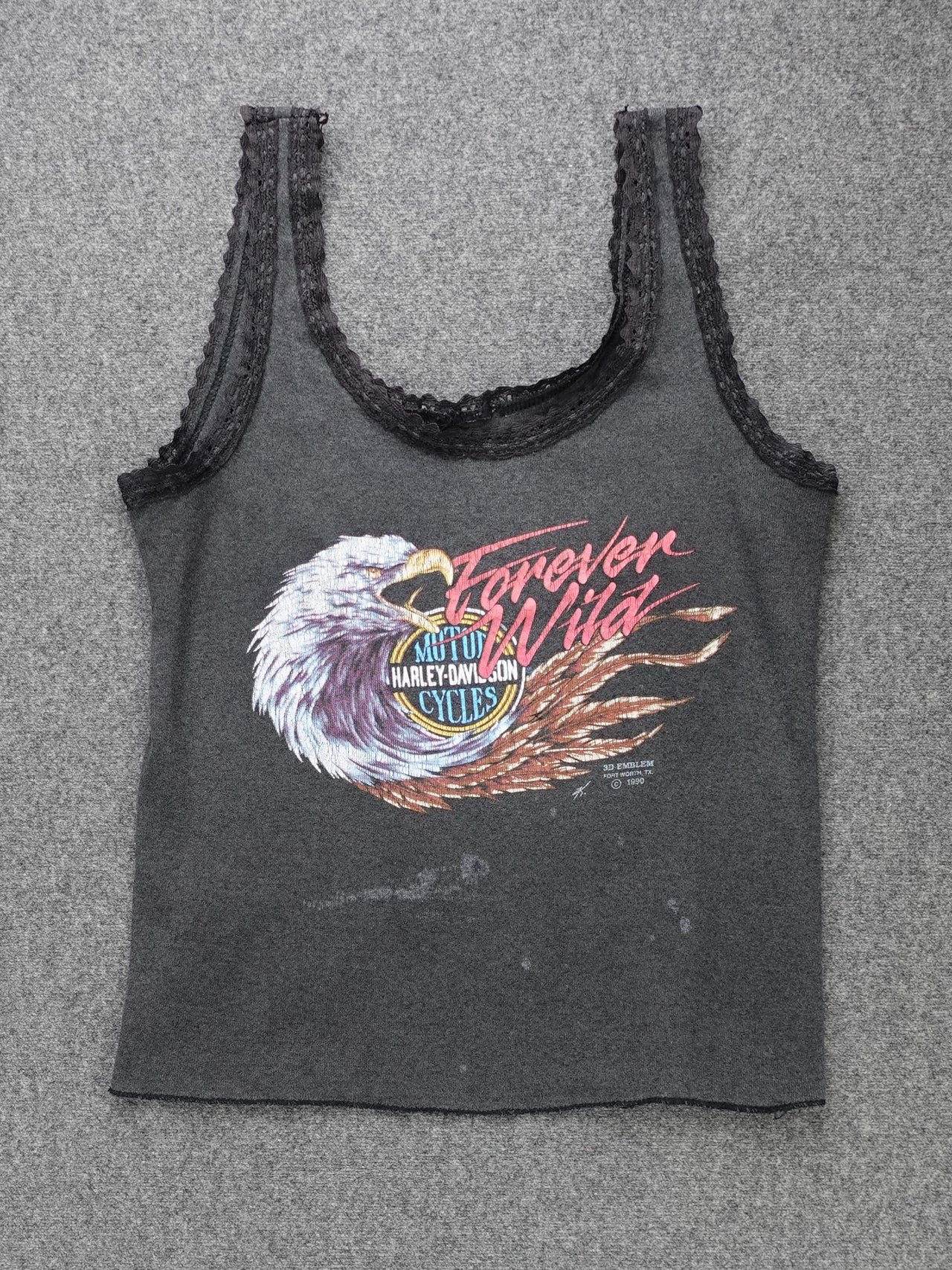 1980s - Harley Davidson 3D Emblem Baby T Tank Top