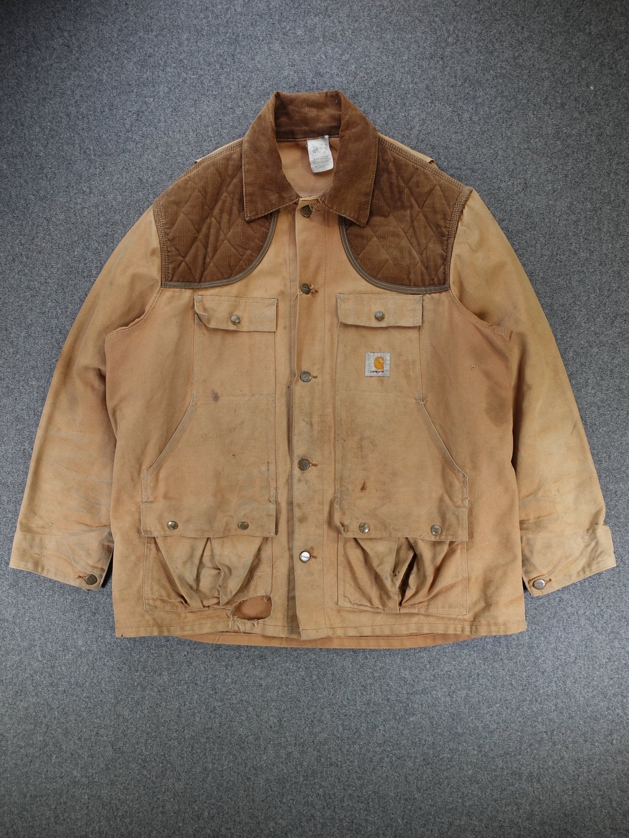 Vintage 1990s - Carhartt CU256 Hunting Jacket Crafted With Pride In USA