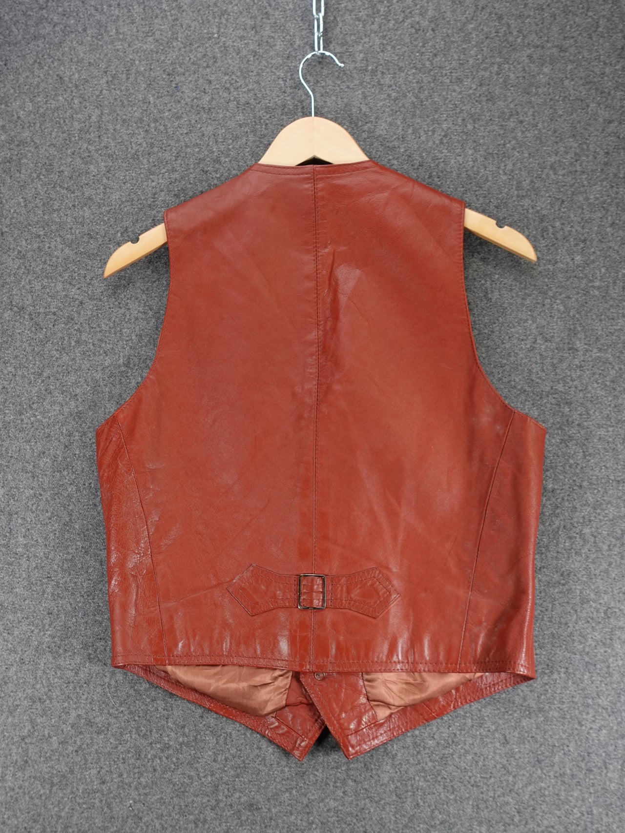 Vintage 1970s -  Genuine Leather Vest By Condor International