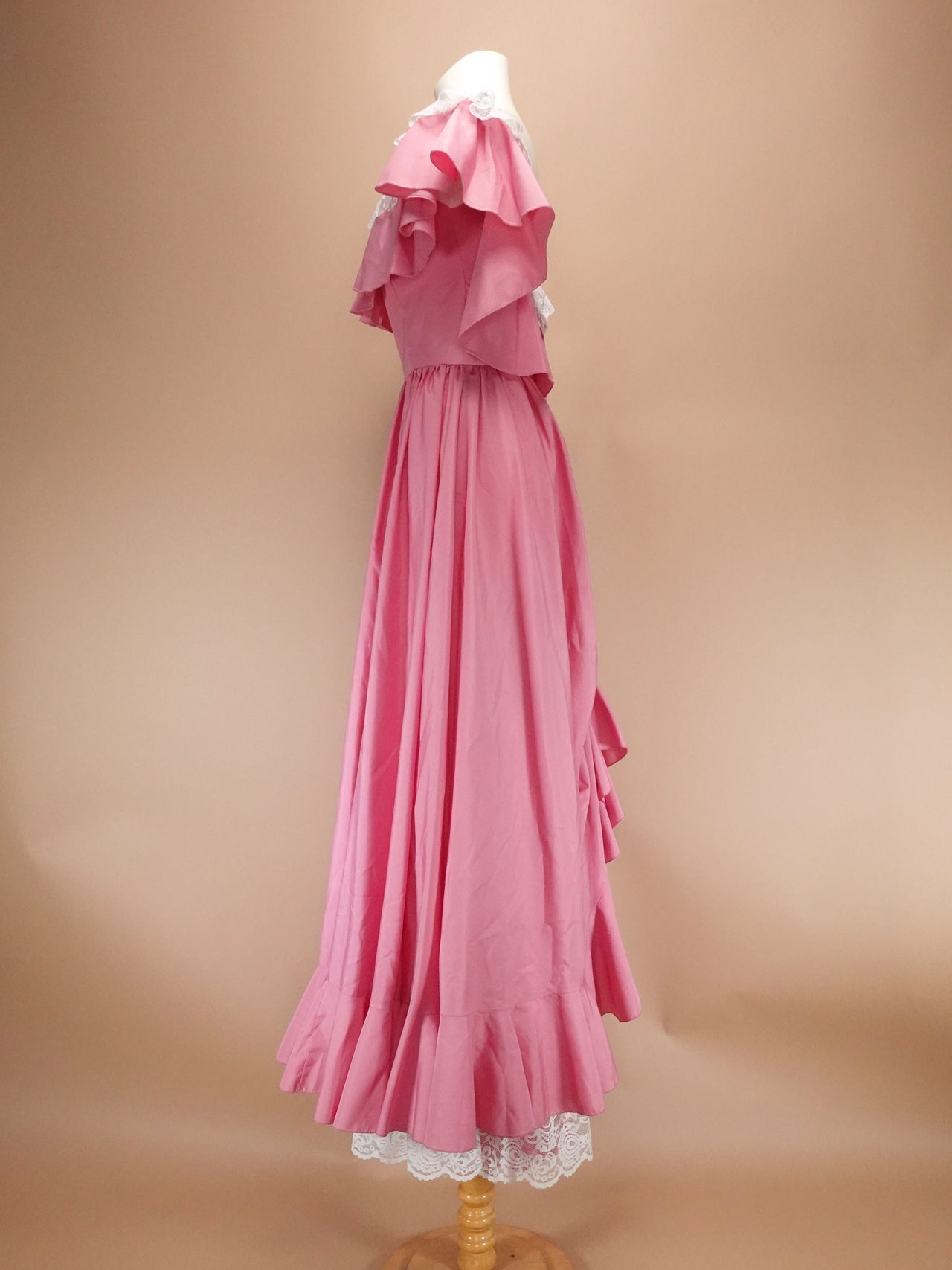 Vintage 1970s | Pink Southern Belle Dress