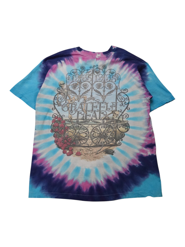 1990s The Grateful Dead Tie Die Skeleton Distressed T-Shirt