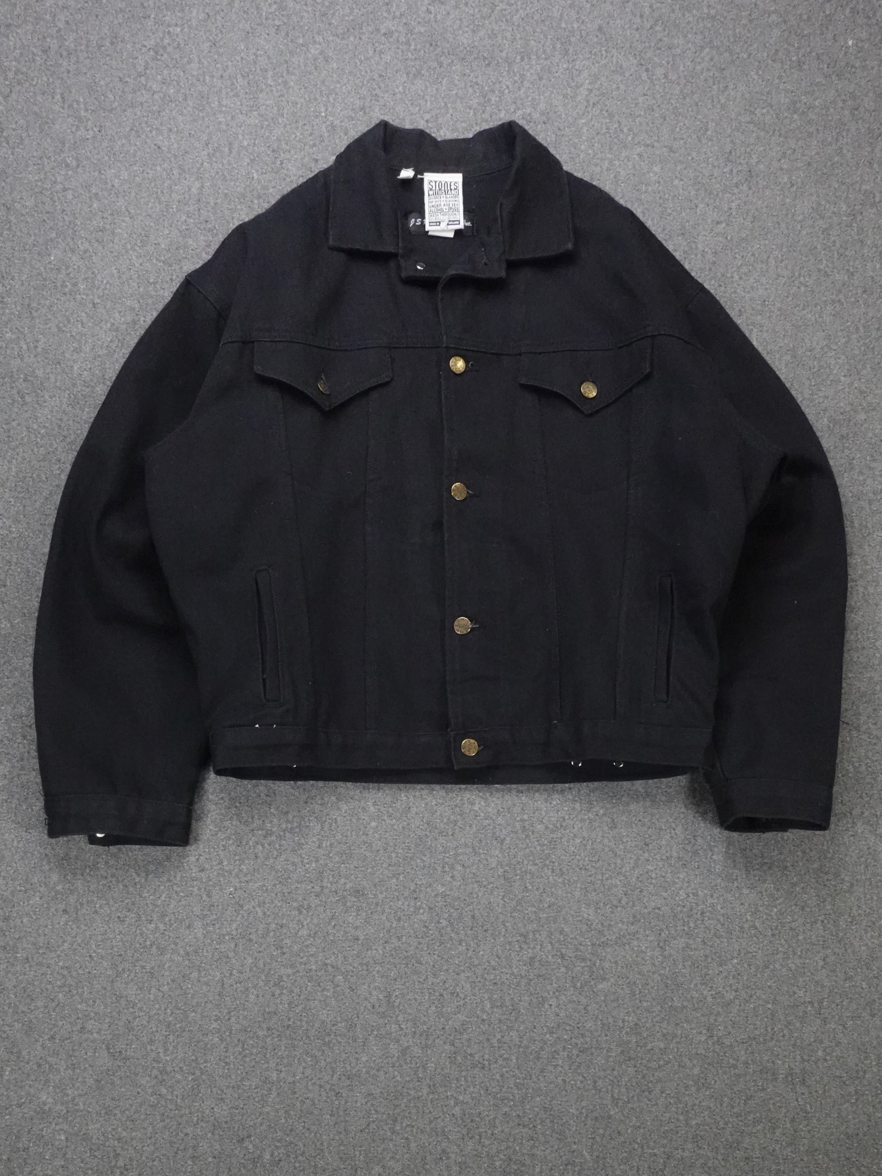 80's ~ イタリア製 Black Denim Riders Jacket 80's ~ イタリア製 Black Denim Riders Jacket Denim Black
