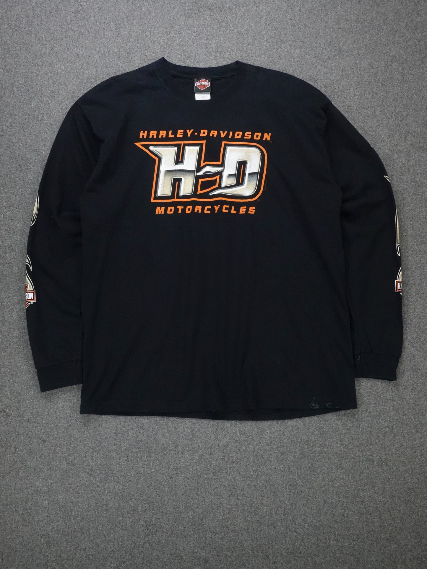 2000s - Harley Davidson "H-D" Long Sleeve Biker T-Shirt