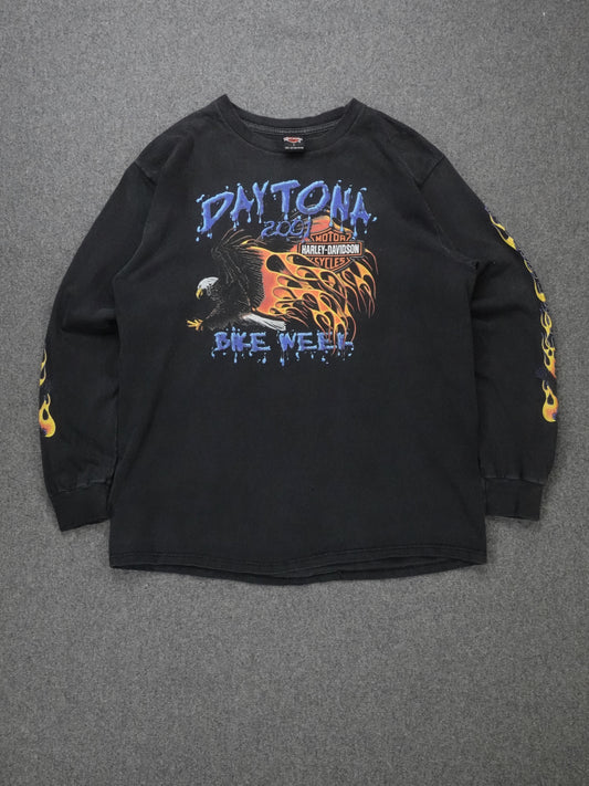 2000s - Harley Davidson Daytona Bike Week Long Sleeve Biker T-Shirt
