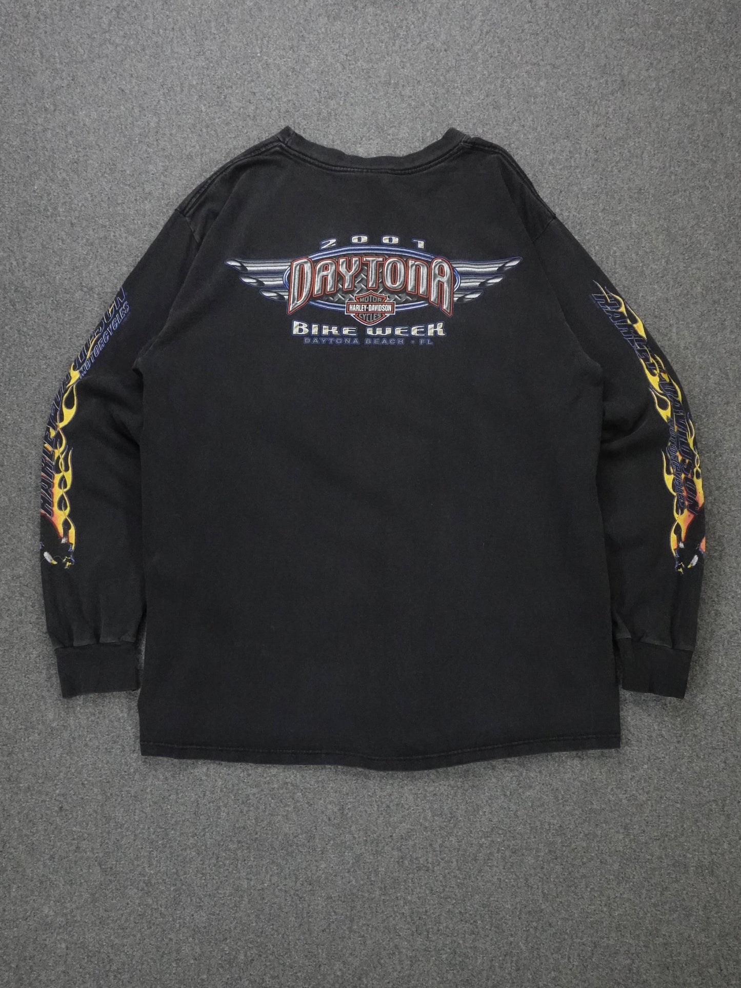 2000s - Harley Davidson Daytona Bike Week Long Sleeve Biker T-Shirt