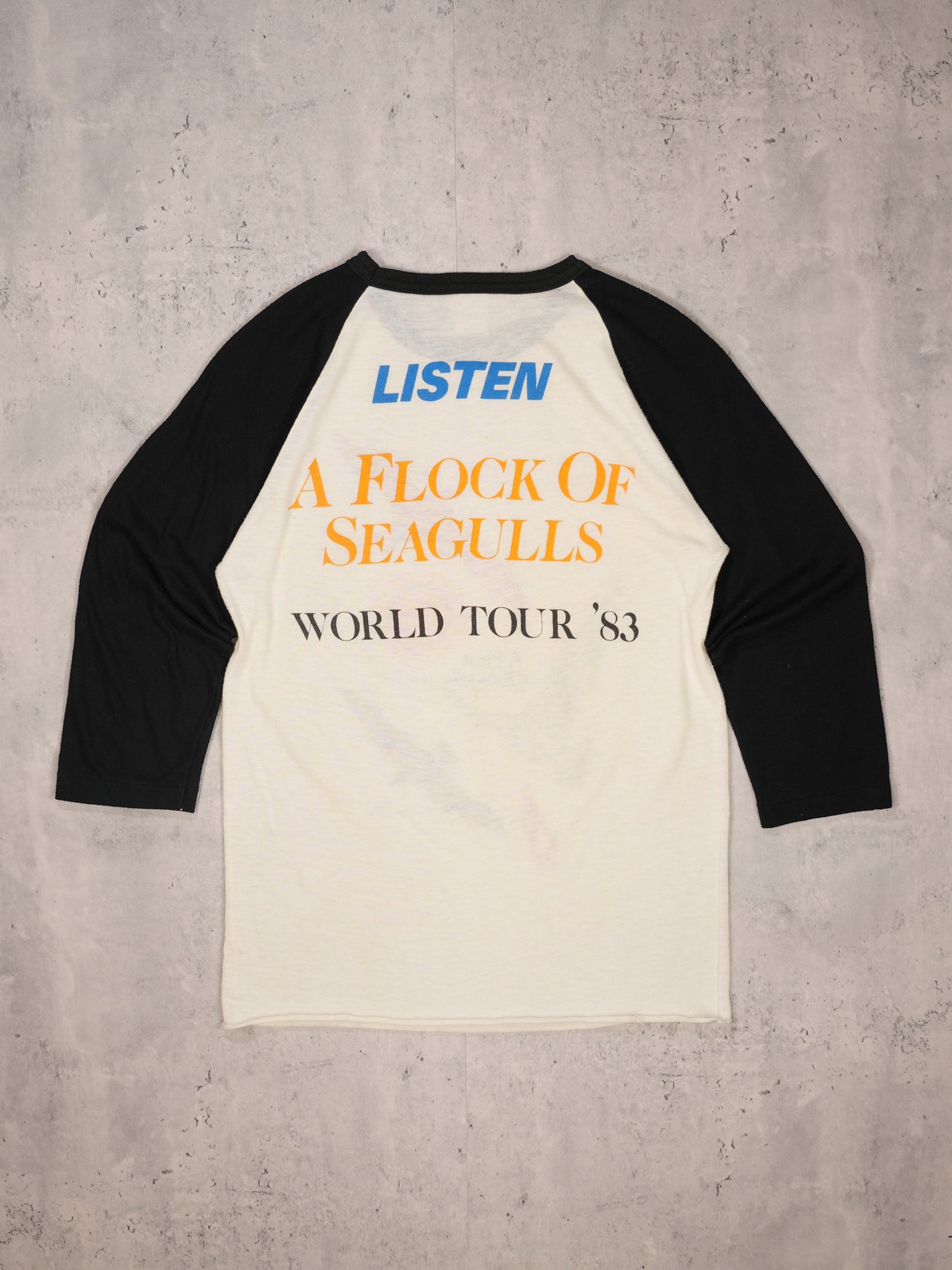 1983 - "A FLOCK OF SEAGULLS" WORLD TOUR THREE QUARTER SLEEVE T-SHIRT