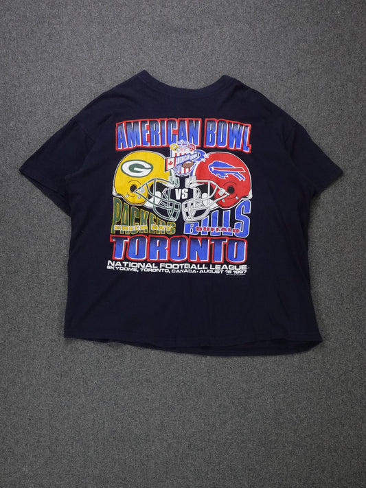 1990s - Toronto Skydome NFL American Bowl Packers VS Bills Sports T-Shirt