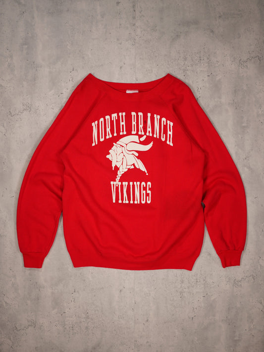1990S - RAGLAN SLEEVE COLLEGE CREWNECK SWEATSHIRT