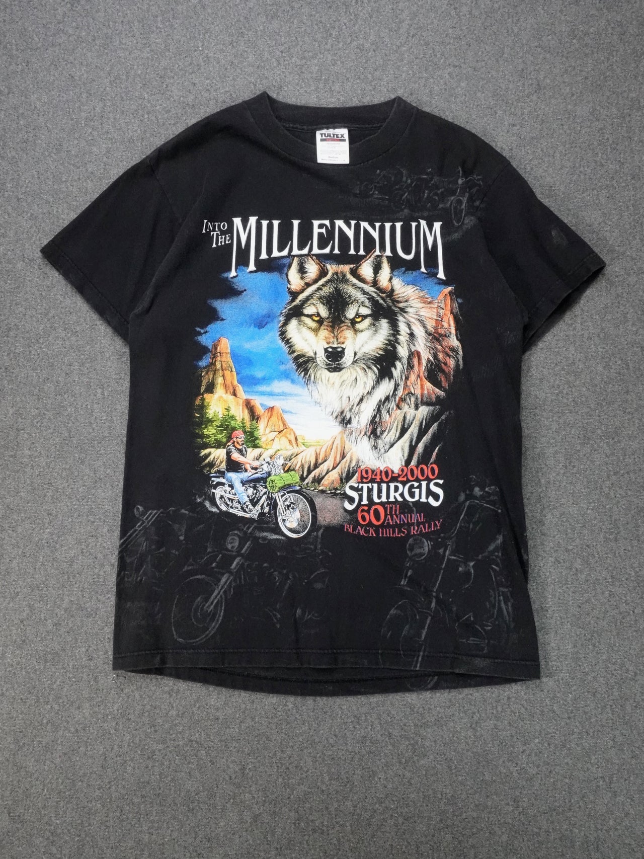 2000s - Sturgis Into The Millennium Biker T-Shirt