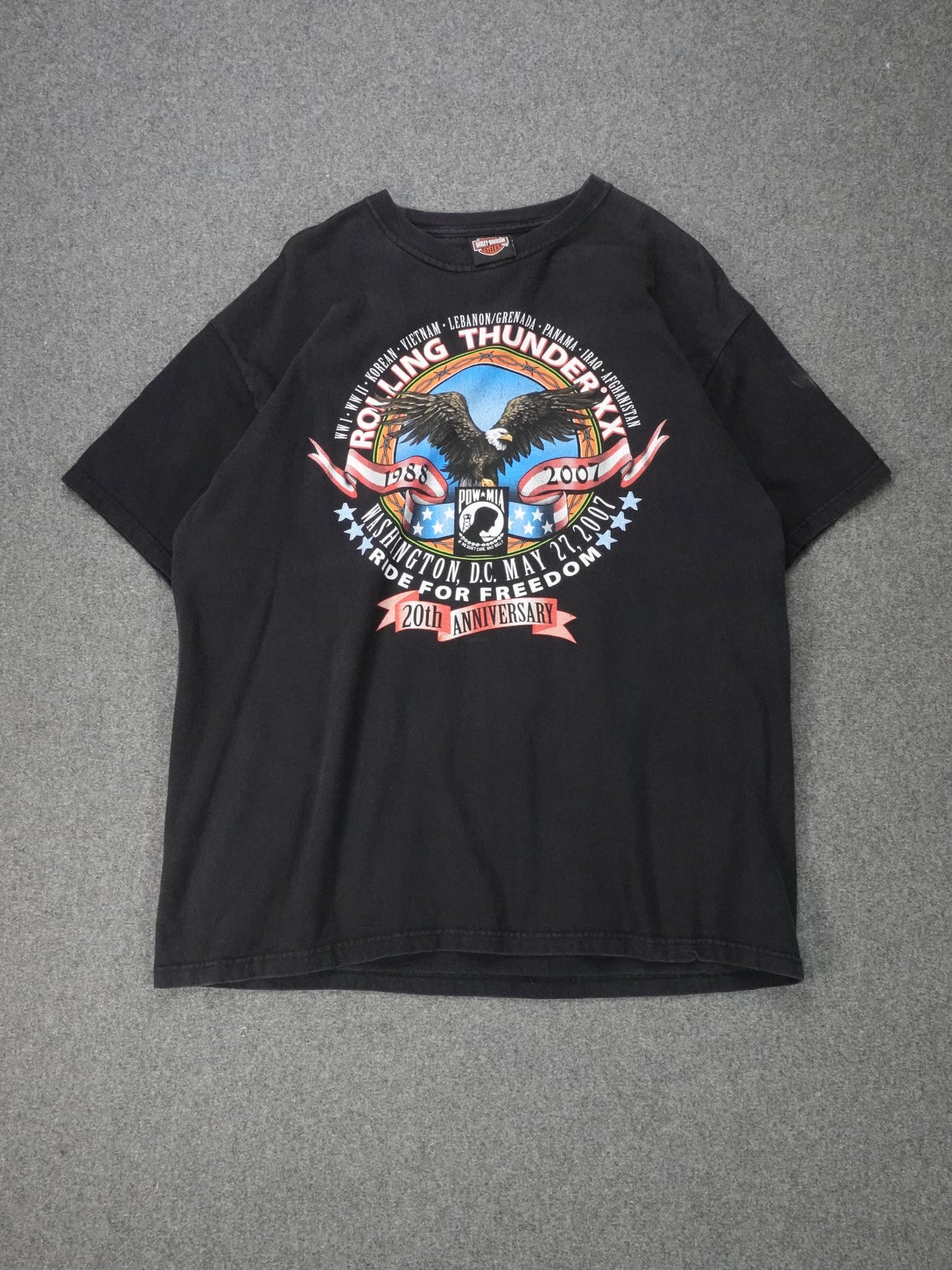 Vintage 2000s | Harley Davidson T-Shirt | Rolling Thunder Biker | Made In USA