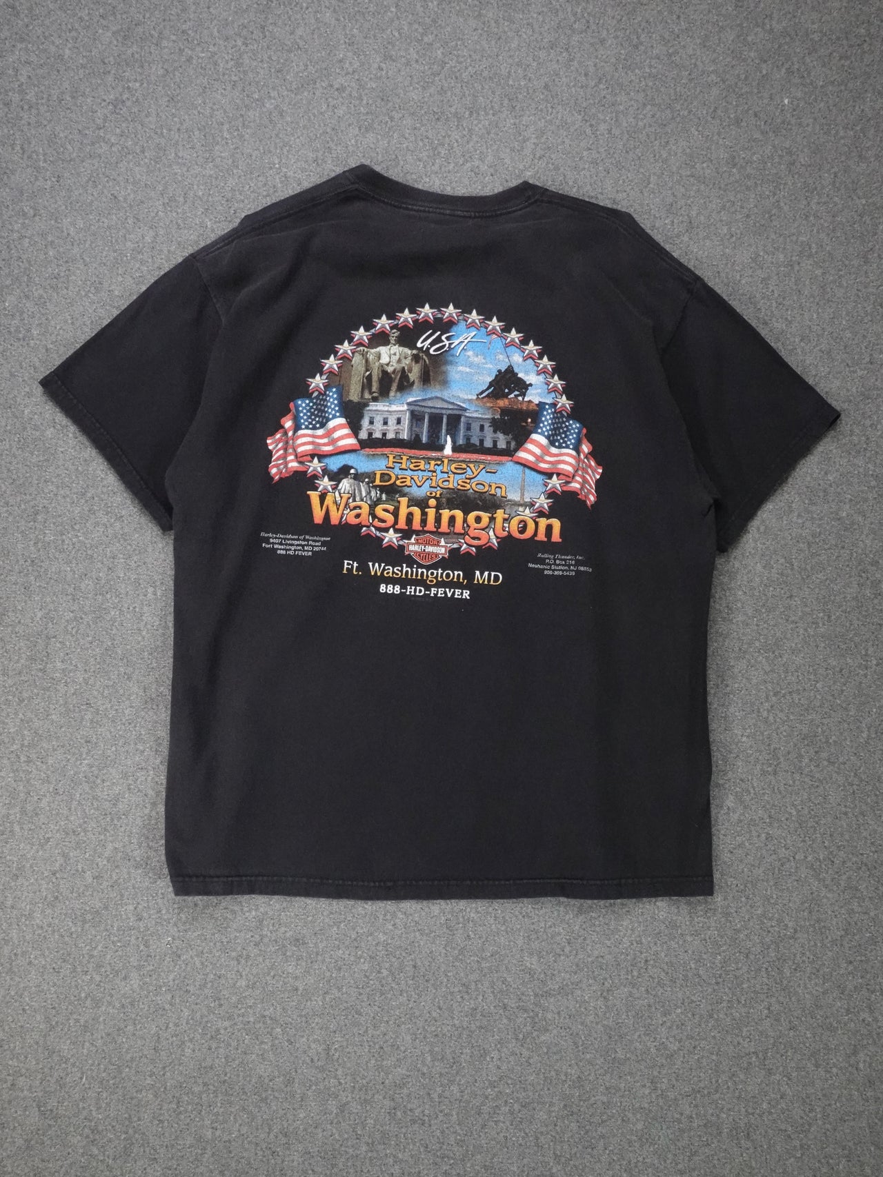 Vintage 2000s | Harley Davidson T-Shirt | Rolling Thunder Biker | Made In USA