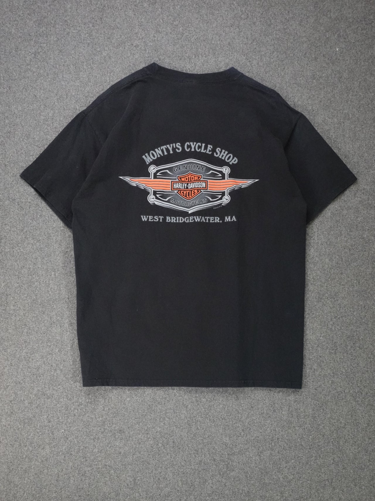 2000s - Harley Davidson Montys Cycle Shop Biker T-Shirt