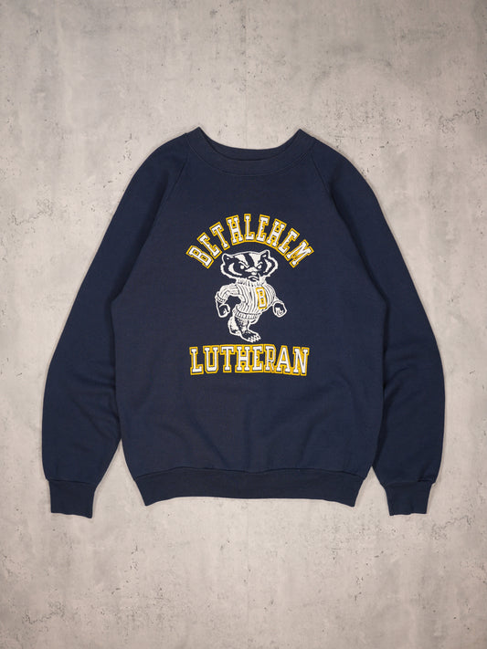 1980S - "BETHLEHEM LUTHERAN" COLLEGE CREWNECK SWEATSHIRT