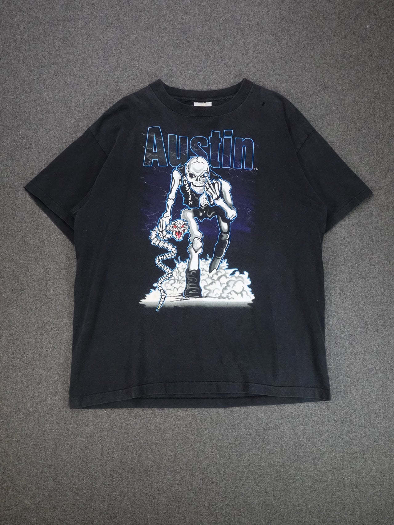 1990s - WWE Austin Bad To The Bonz T-Shirt (Copy)
