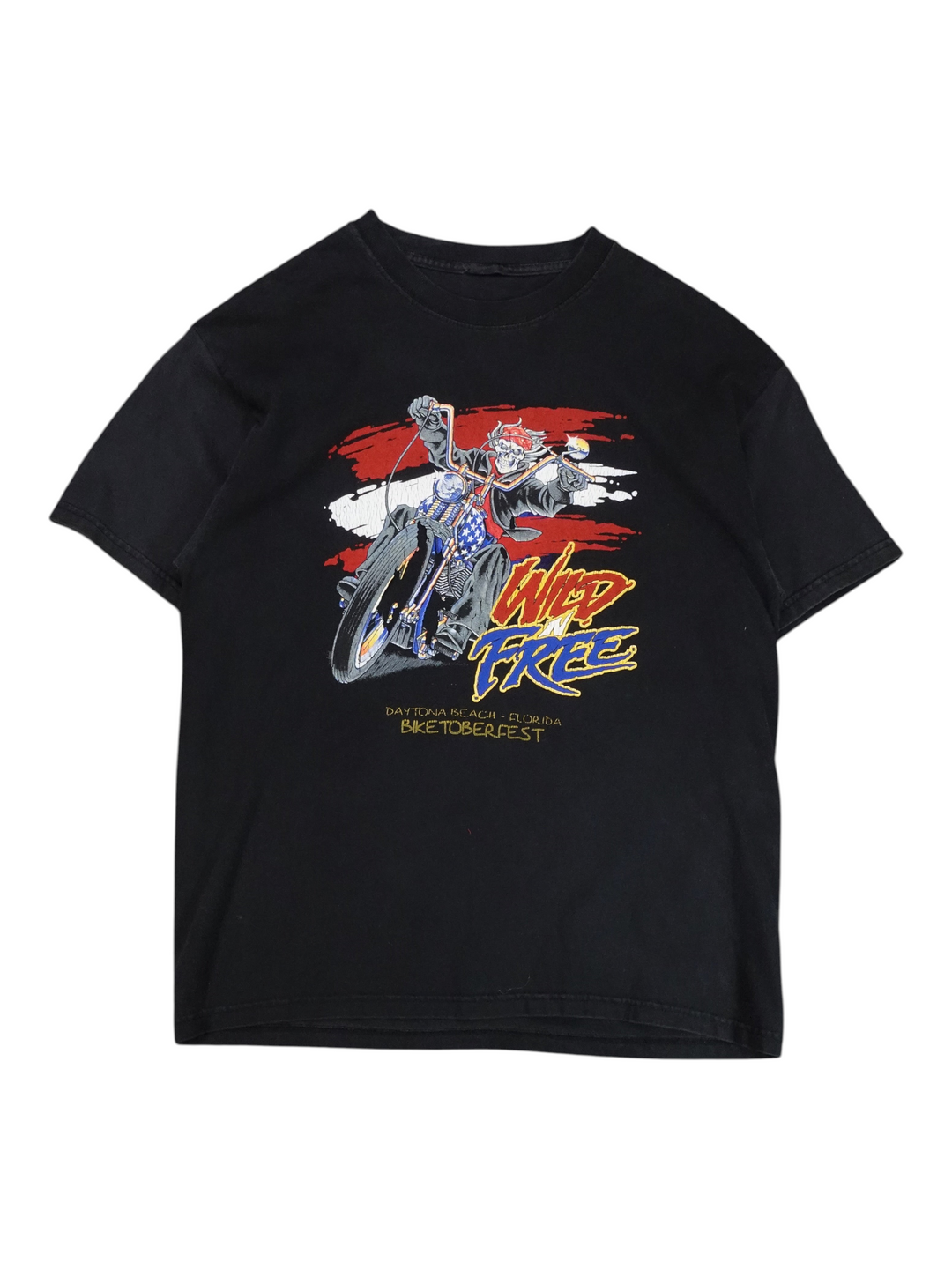 2000s Biketoberfest Wild n Free Biker T-Shirt