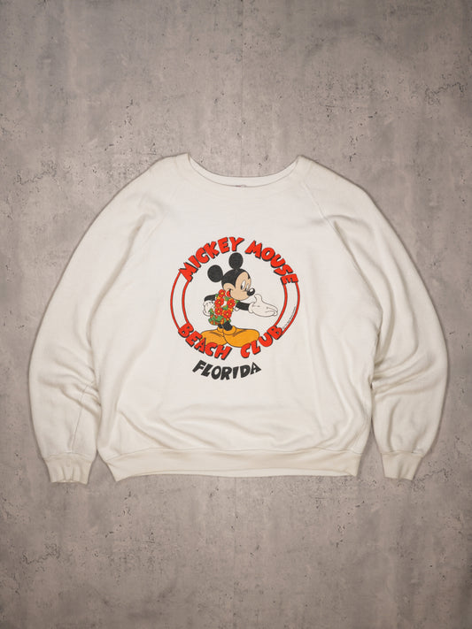 1980S - DISNEY "MICKEY MOUSE BEACH CLUB" CREWNECK SWEATSHIRT