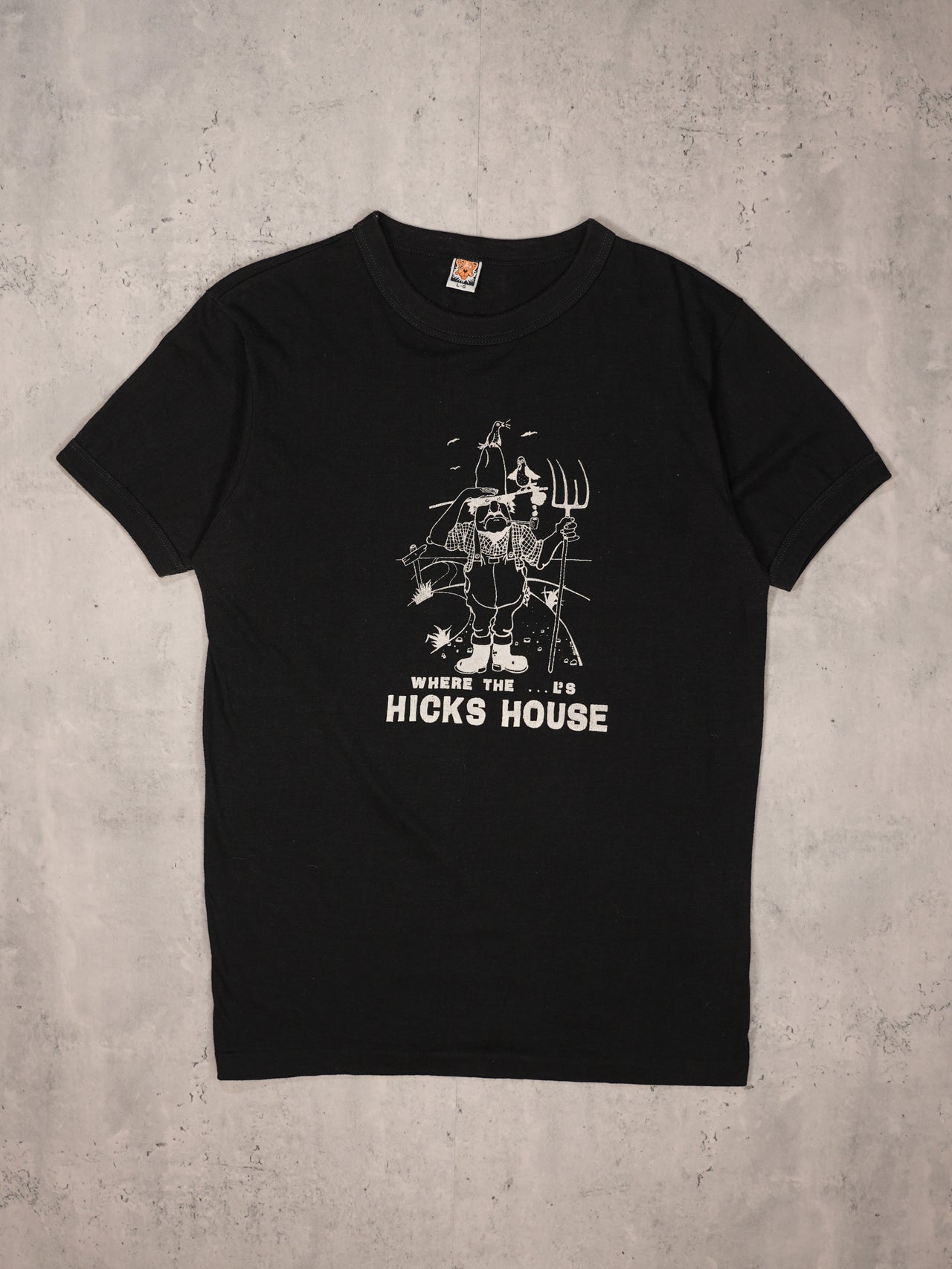 1980S - "HICKS HOUSE" TIGER TAG T-SHIRT