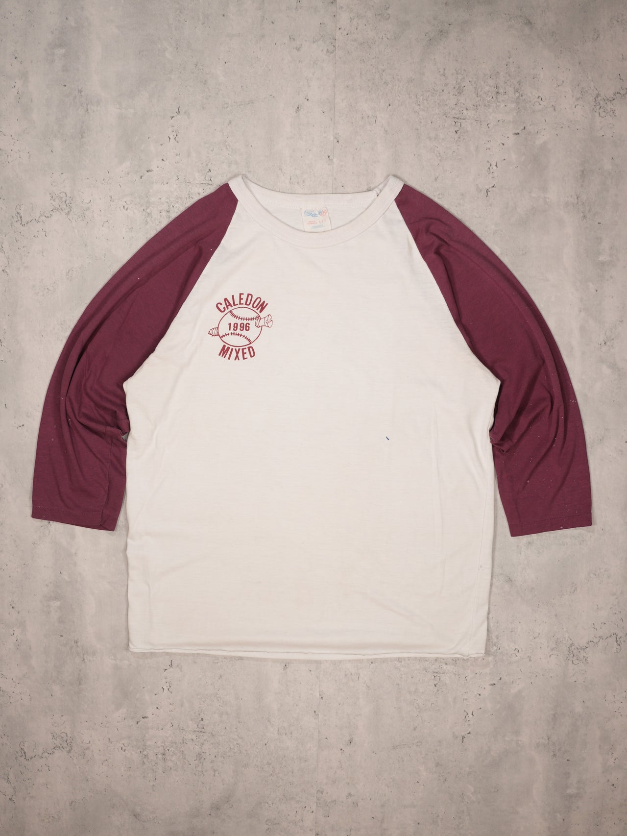 Vintage 1996 - "caledon Mixed" Three Quarter Sleeve Baseball T-shirt