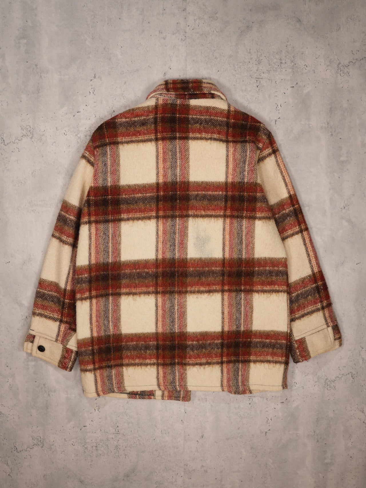 Vintage 1950s - Plaid Wool Jacket