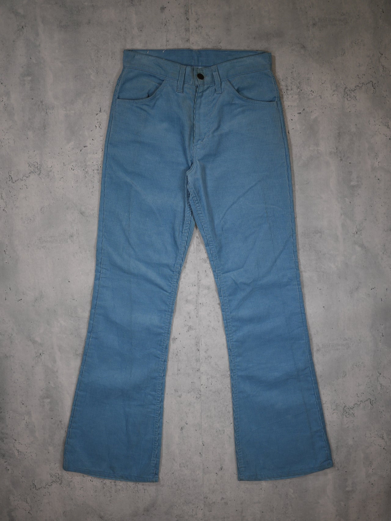 Vintage 1970s - Levi's Baby Blue Corduroy Flared Trousers