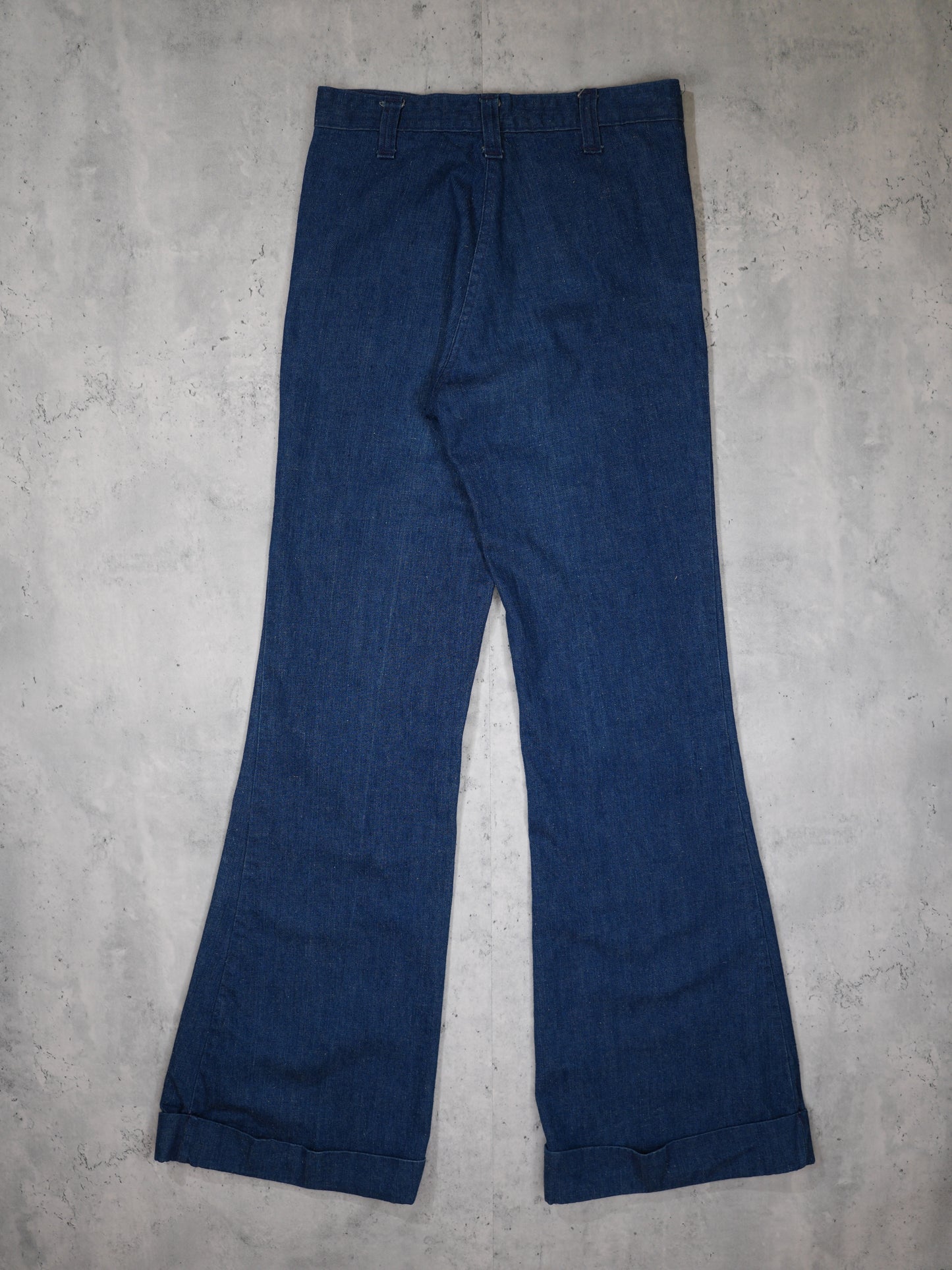 1970S - HIGH WAISTED DENIM BELL BOTTOMS