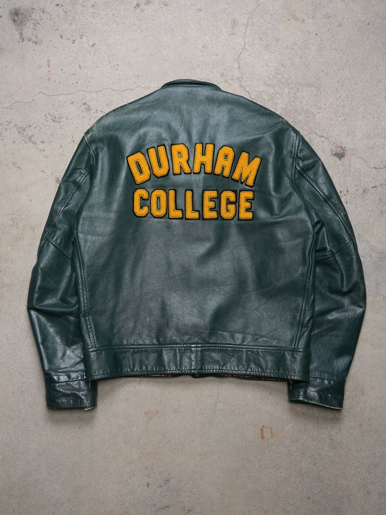 Vintage 1978 - Durham College Leather Letterman Jacket