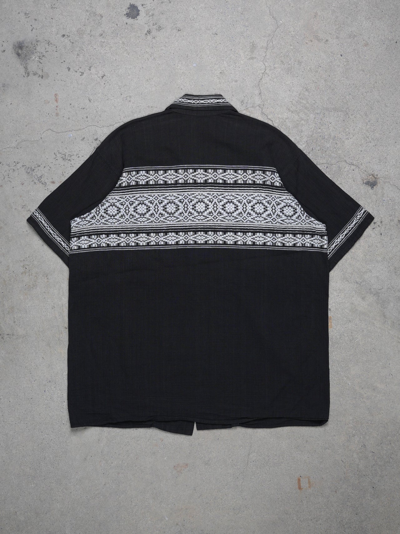Vintage 1970s - Hand Woven East Asian Button Up