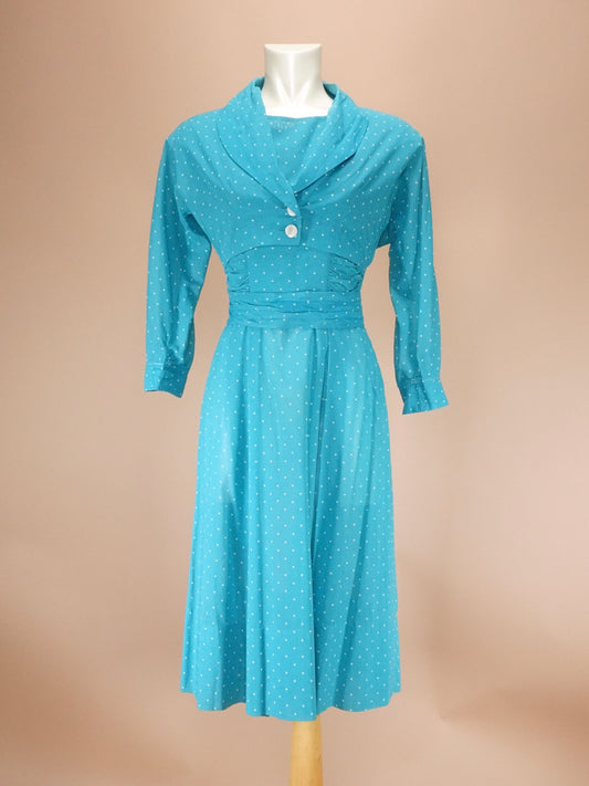 Vintage 1950s | Swiss Dot Dress Set w/ Bolero & Belt