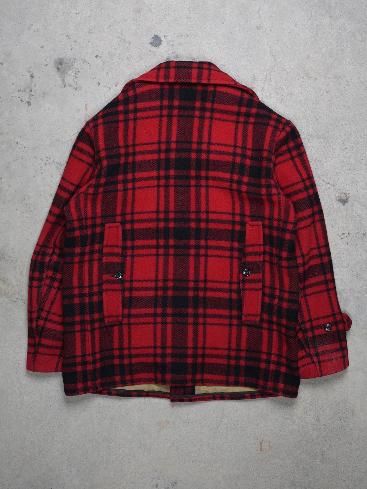 1930S - CARSS MACKINAW BUFFALO PLAID WOOL COAT