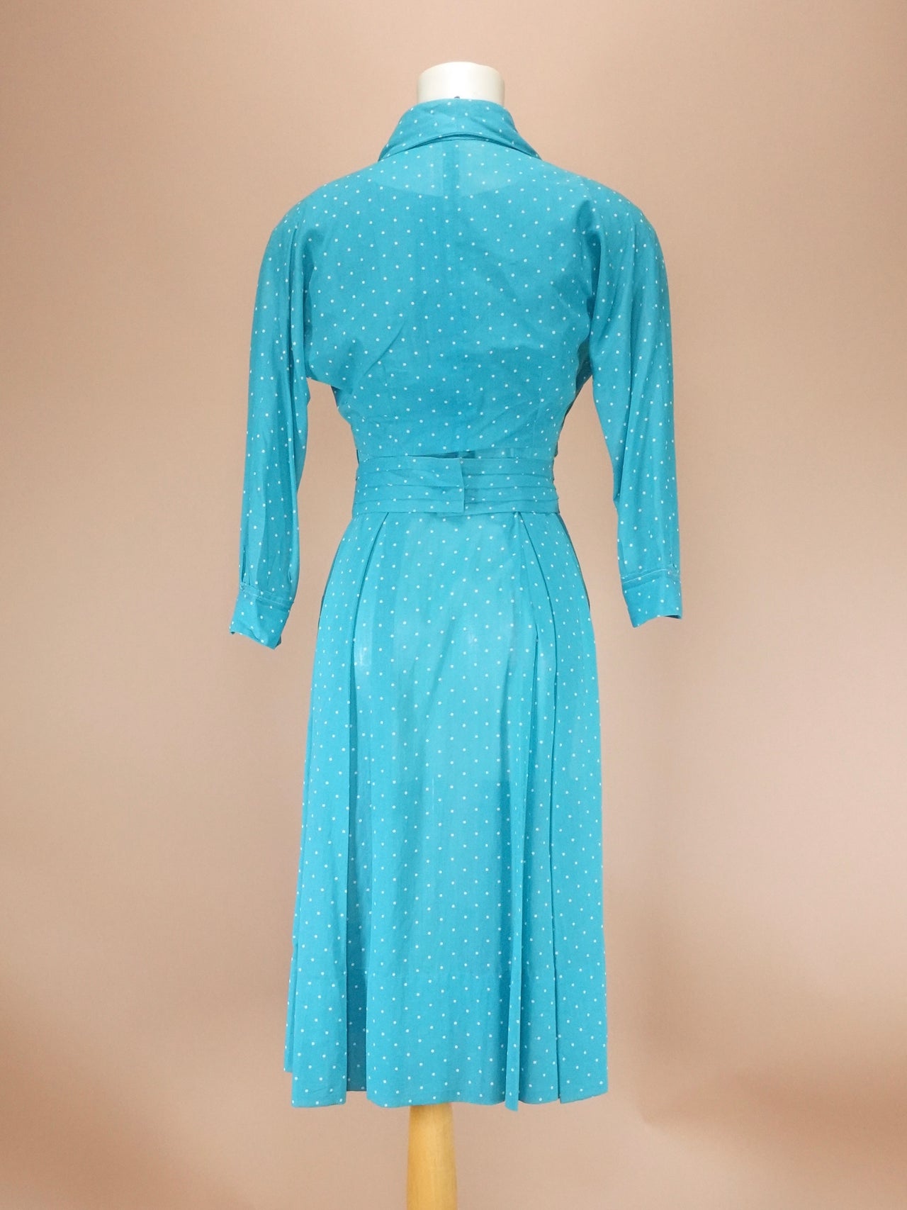 Vintage 1950s | Swiss Dot Dress Set w/ Bolero & Belt