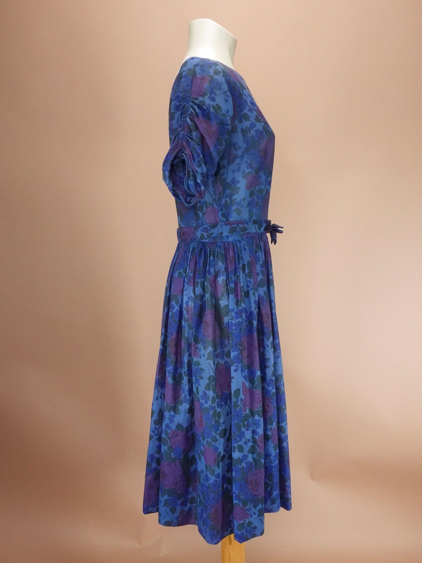Vintage 1940s | Blue Floral Day Dress