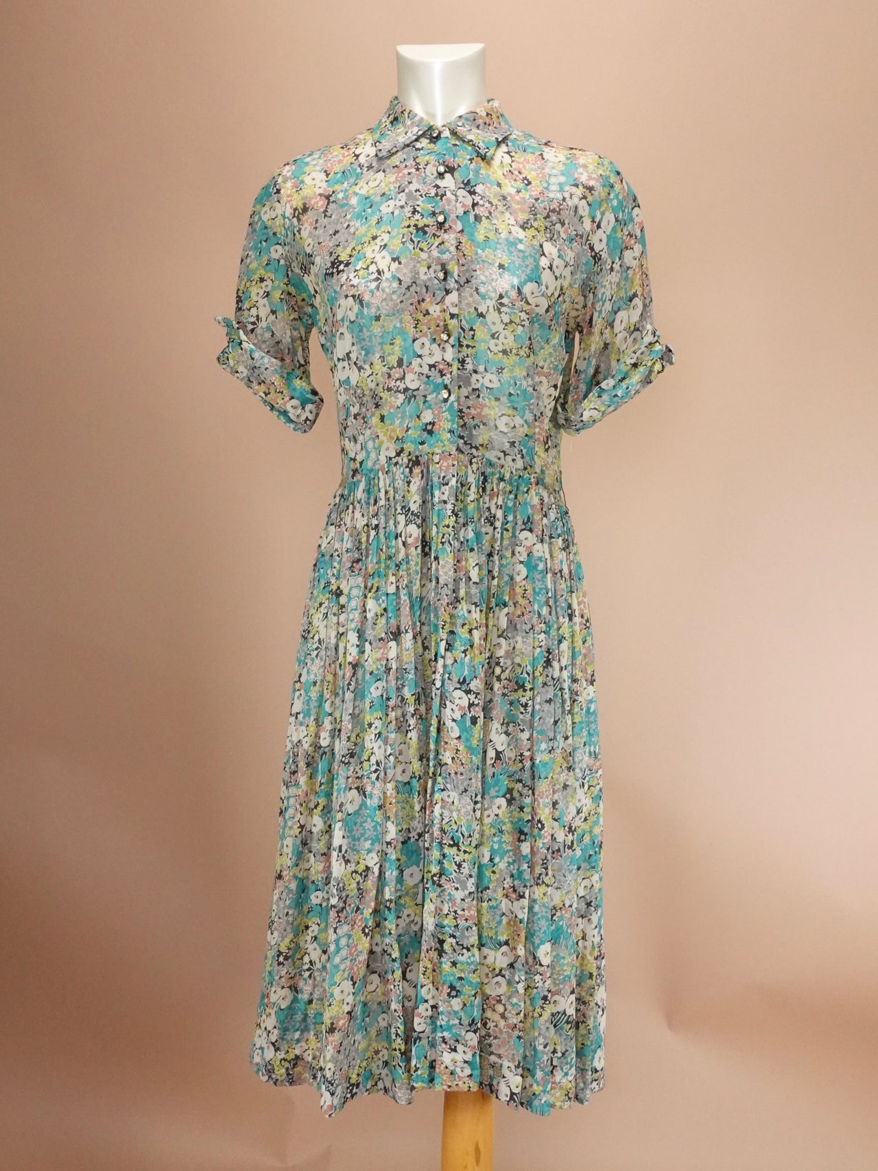 Vintage 1940s | Floral Day Dress