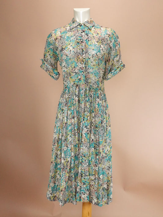 Vintage 1940s | Floral Day Dress