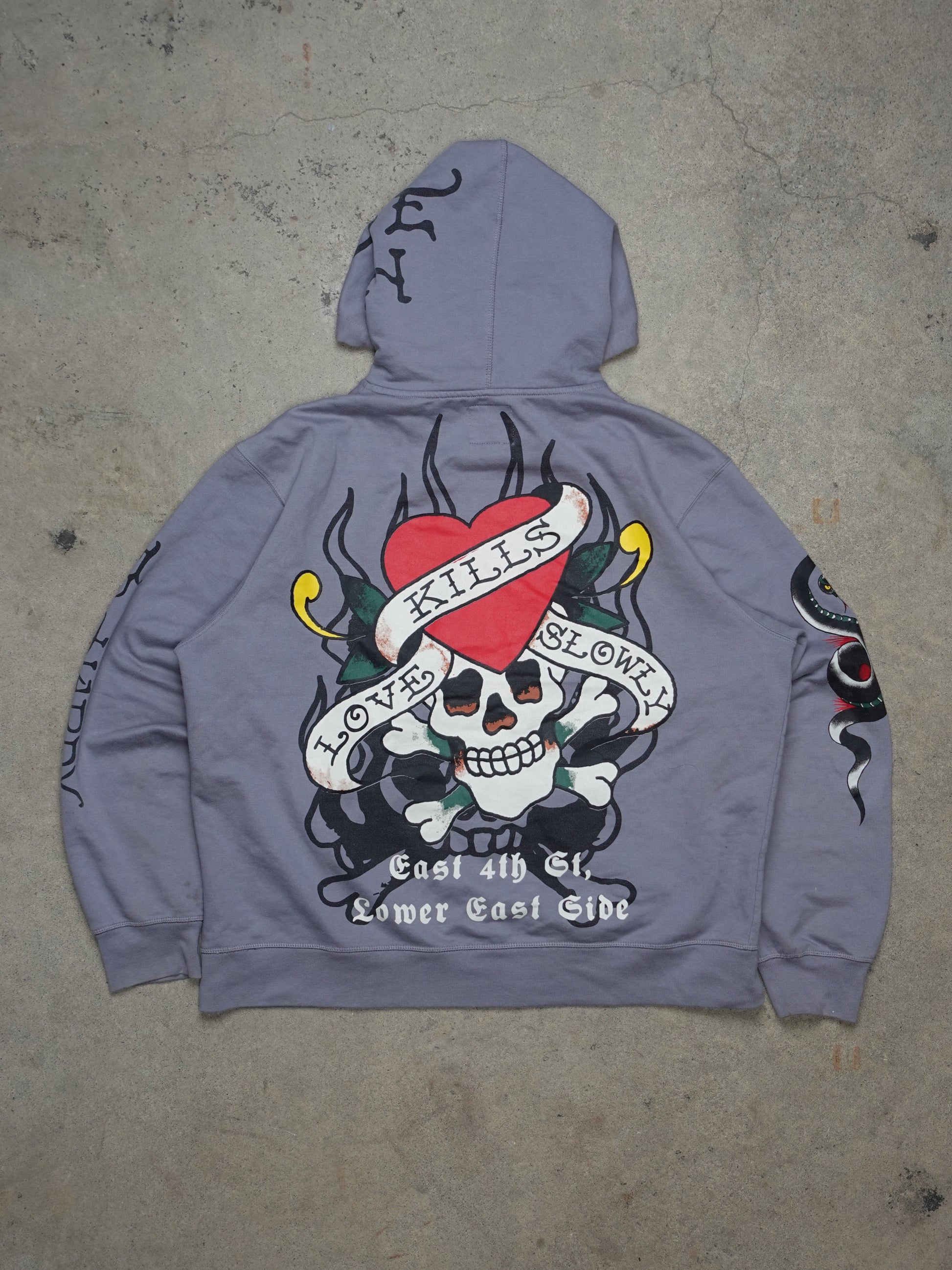 Ed Hardy Graphic Zip-Up Hoodie (XL)