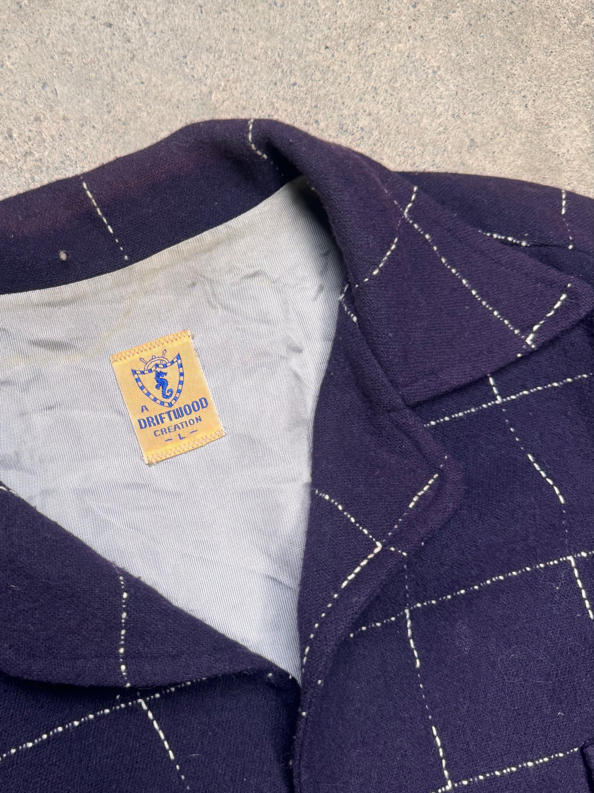  Checkered Button-Up Jacket (M)