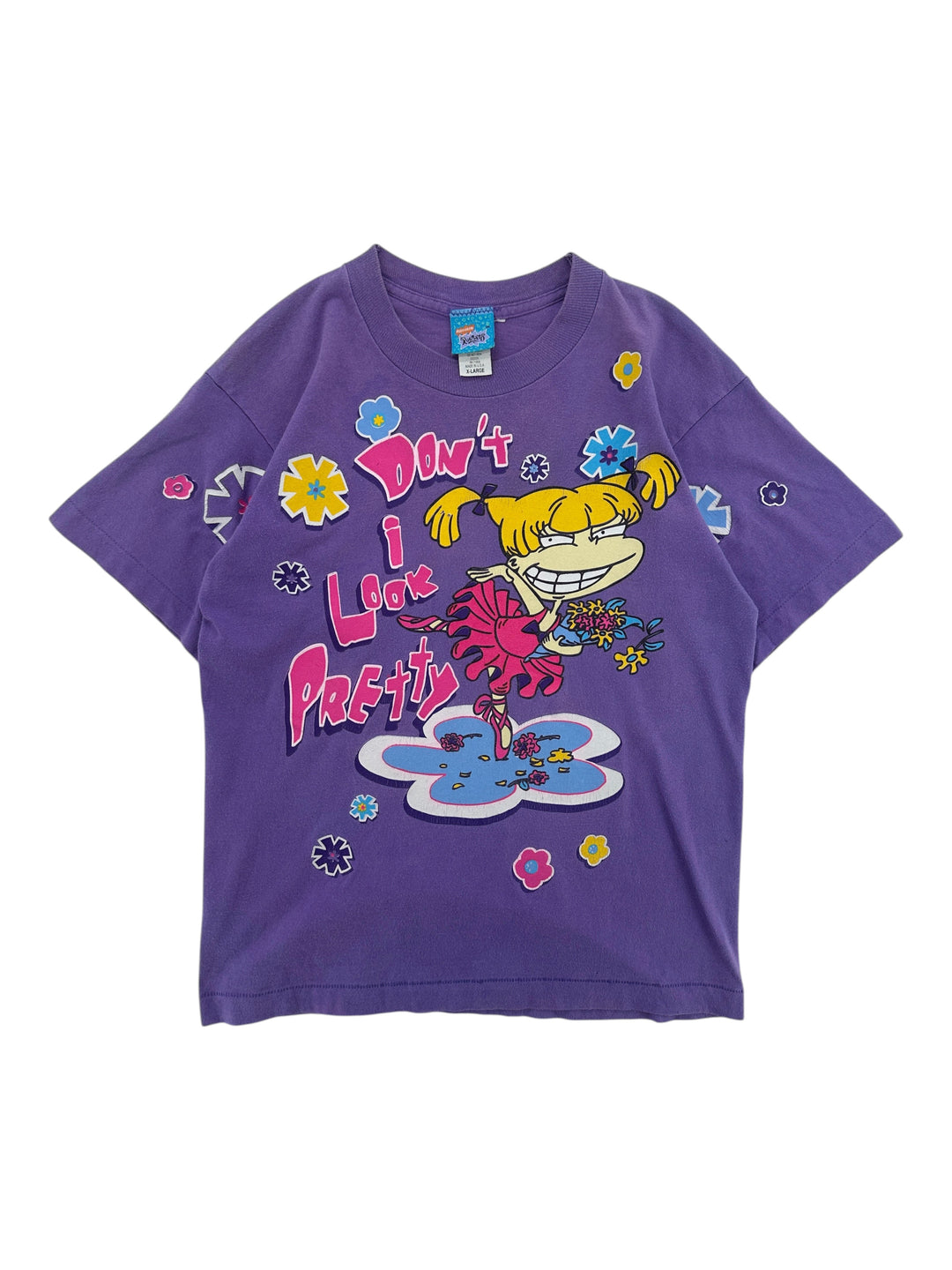 Exile Vintage 1990s purple cotton T-shirt featuring Angelica Pickles from Rugrats with Don&