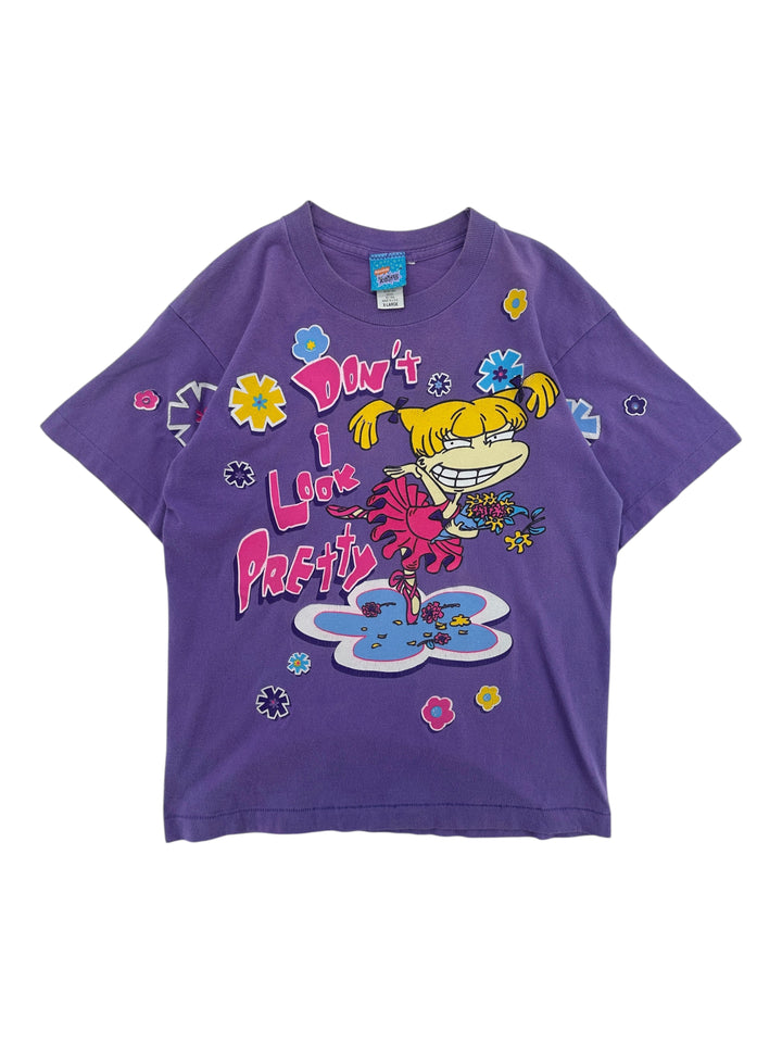Exile Vintage 1990s purple cotton T-shirt featuring Angelica Pickles from Rugrats with Don&