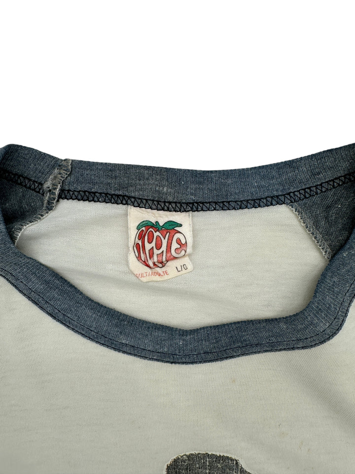 Exile Vintage 1980s ringer t-shirt collar with Apple brand tag in size large