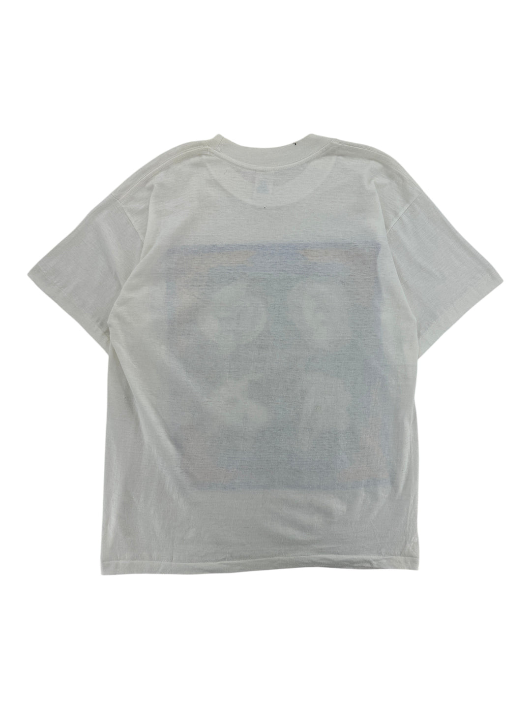 Exile Vintage 1990s Casper and the Ghostly Trio white graphic t-shirt, back view showing faded print