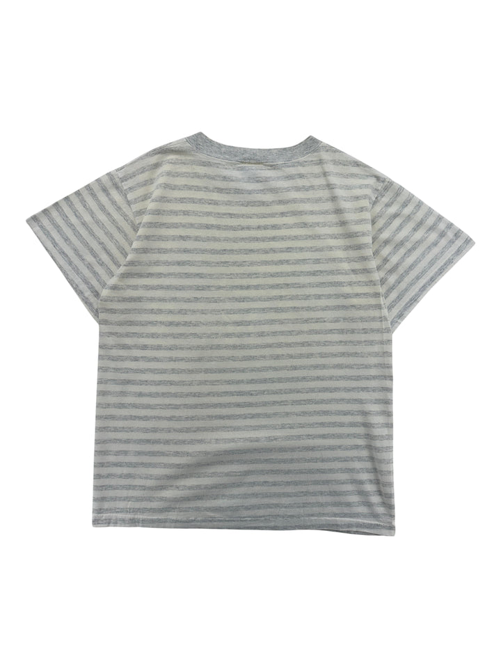 Exile Vintage 1990s Chicago Bears grey and white striped cotton t-shirt, back view
