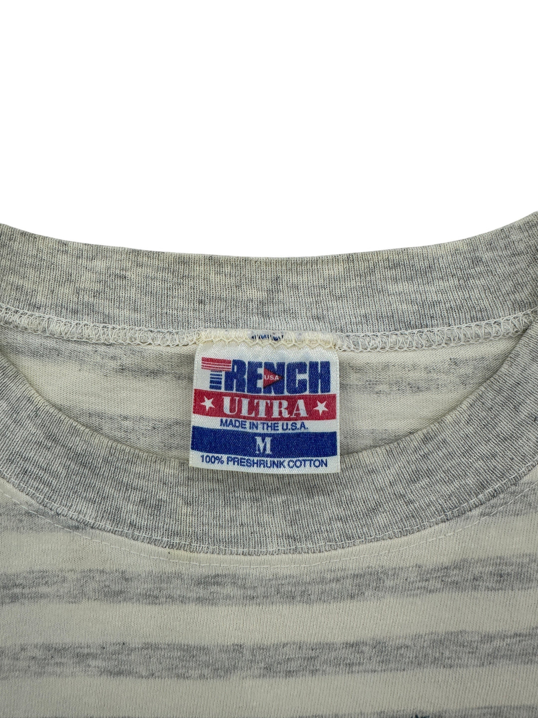 Exile Vintage 1990s Chicago Bears T-shirt grey cotton crew neck label detail showing size M and USA made tag