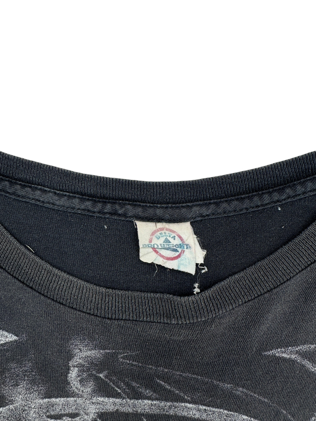 Exile Vintage black 2000s Dragon Catcher t-shirt with Delta Pro Weight tag detail