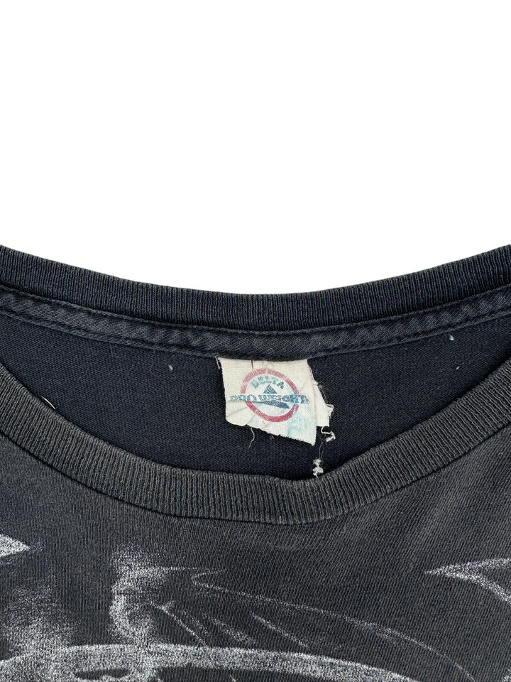 Exile Vintage black 2000s Dragon Catcher t-shirt with Delta Pro Weight tag detail